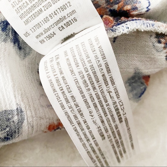 A&F Floral Print Surplice Halter Tank Top - Picture 10 of 12